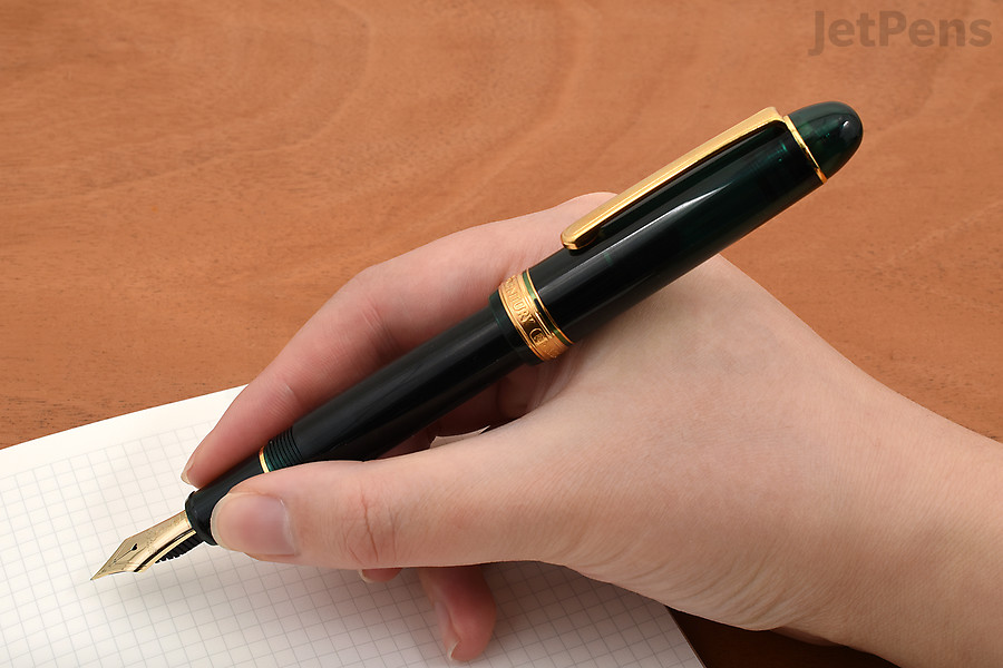 The Platinum 3776 Century Fountain Pen features a “Slip and Seal” cap that keeps the nib from drying out for up to a year.