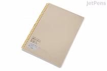 Open Ring Note Lihit Lab Open Ring Notebook - Semi B5 - 6 mm Rule - Brown | JetPens
