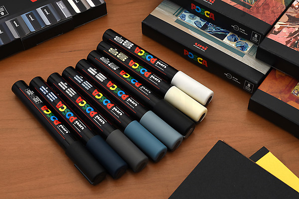 Uni Posca Paint Marker PC-5M - Medium Point - Monotone - 8 Color Set ...