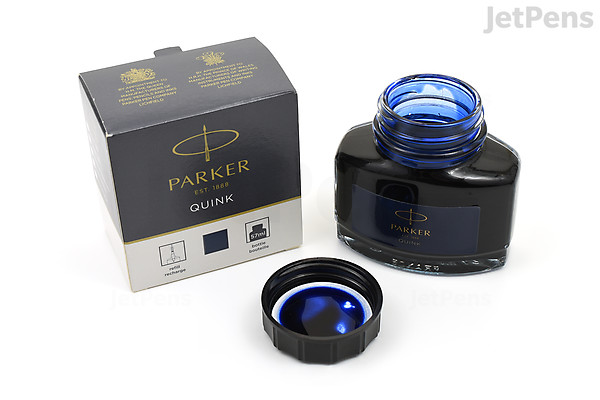 Parker Quink Ink Bottle - Permanent Black, 57ml, For Fountain Pens, Pack Of 1
