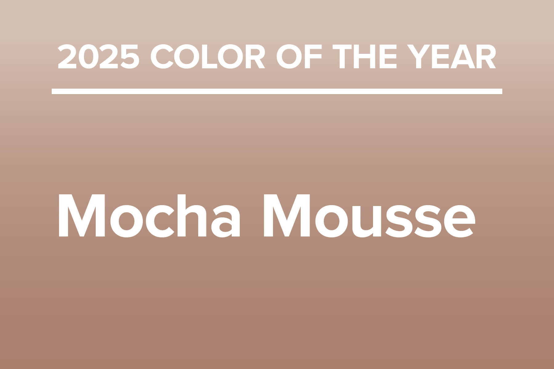 2025 Color of the Year - Mocha Mousse