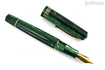 Leonardo Momento Zero Fountain Pen - Alga with Gold Trim - Fine Flex -  LEONARDO MZ-ALG-GT EL F Leonardo Momento Zero Fountain Pen - Alga with Gold Trim - Fine Flex -  LEONARDO MZ-ALG-GT EL F