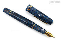 Leonardo Momento Zero Fountain Pen - Sorrento with Gold Trim - Fine Flex -  LEONARDO MZ-BLUE-DOR EL F Leonardo Momento Zero Fountain Pen - Sorrento with Gold Trim - Fine Flex -  LEONARDO MZ-BLUE-DOR EL F