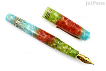 Leonardo Momento Zero Fountain Pen - Pura Vida with Gold Trim - Fine Flex -  LEONARDO MZ-PVIDA-GT ELF Leonardo Momento Zero Fountain Pen - Pura Vida with Gold Trim - Fine Flex -  LEONARDO MZ-PVIDA-GT ELF