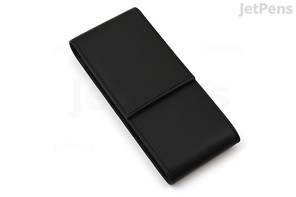 Lamy Case LAMY Grained Leather Case - Black - 3 Pens | JetPens