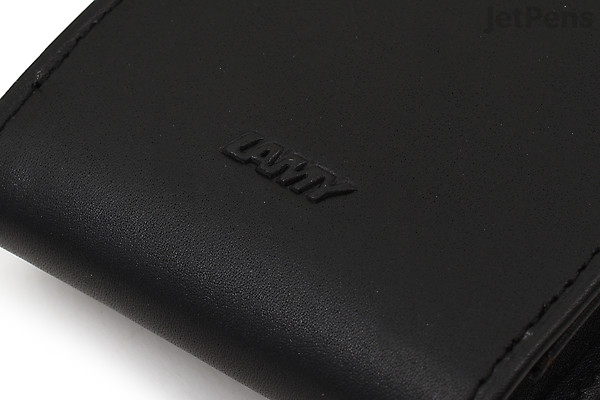 Lamy Case LAMY Grained Leather Case - Black - 3 Pens | JetPens