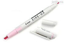 Pilot Kire-Na Double-Sided Highlighter - Fine / Bold - Pale Pink - PILOT SKIW-1-PP Pilot Kire-Na Double-Sided Highlighter - Fine / Bold - Pale Pink - PILOT SKIW-1-PP