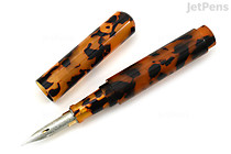 Onishi Seisakusho Dip Pen Holder with Cap - Cellulose Acetate - Tortoiseshell - G Nib - ONISHI #1 DIP CAP Onishi Seisakusho Dip Pen Holder with Cap - Cellulose Acetate - Tortoiseshell - G Nib - ONISHI #1 DIP CAP