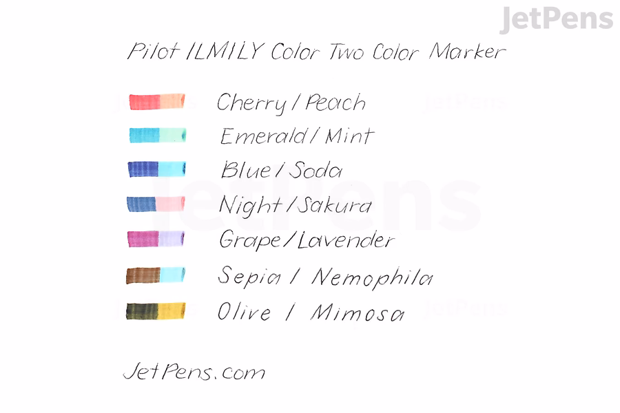 Pilot ILMILY Color Marker writing sample.