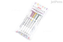 Zebra Mildliner Double-Sided Highlighter - Fine / Bold - 5 Calm Color Set - ZEBRA WKT7-5C-OT Zebra Mildliner Double-Sided Highlighter - Fine / Bold - 5 Calm Color Set - ZEBRA WKT7-5C-OT