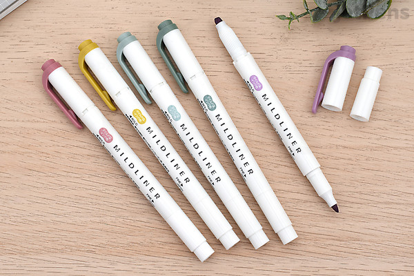 10 Pack Mildliner Fluorescent Zebra Mildliner Double-Sided