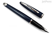 Waterman Carène Fountain Pen - Blue with Chrome Trim - 18k Fine - WATERMAN 2214311 Waterman Carène Fountain Pen - Blue with Chrome Trim - 18k Fine - WATERMAN 2214311
