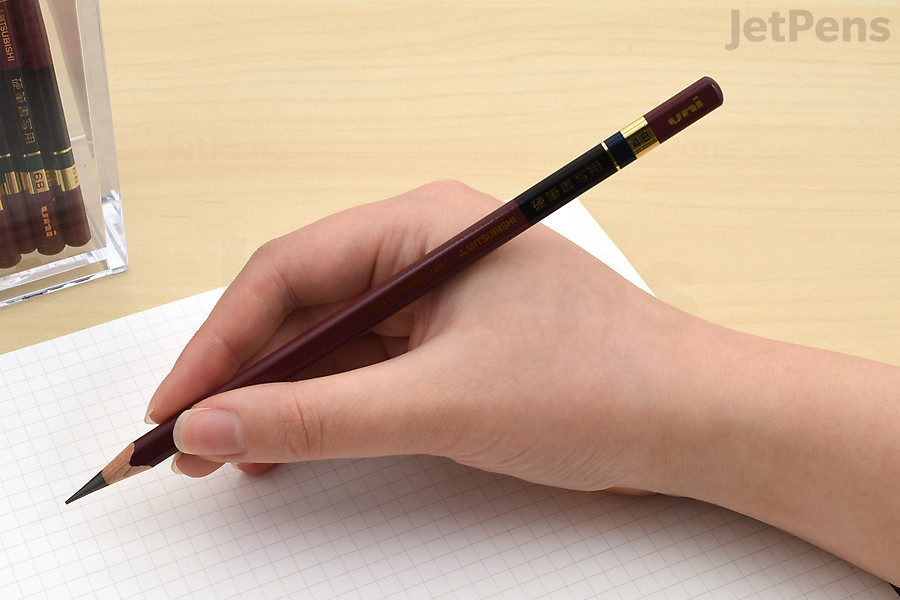 Uni Penmanship Writing Pencils can behave like brush pens depending on the amount of pressure you apply to the tip.