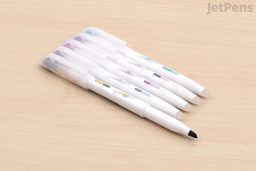 Pilot ILMILY Color Two Color Markers use inks that change color when introduced to heat caused by friction.