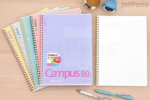 Color Coding Soft Ring Notebook KOKUYO Campus Soft Ring Notebook - Semi B5 - Dotted 6 mm Rule - Light ...