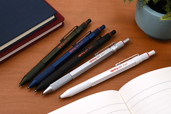 Rotring 600 3-in-1 2 Color Fine Ballpoint Multi Pen + 0.5 mm Pencil ...