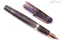 Leonardo Momento Magico Fountain Pen - Amethyst Sand with Rose Gold Trim - Fine Flex - LEONARDO MAG-AMET-RG ELF Leonardo Momento Magico Fountain Pen - Amethyst Sand with Rose Gold Trim - Fine Flex - LEONARDO MAG-AMET-RG ELF