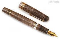 Leonardo Momento Magico Fountain Pen - Sea Sand with Gold Trim - Fine Flex - LEONARDO MAG-SABB-GT ELF Leonardo Momento Magico Fountain Pen - Sea Sand with Gold Trim - Fine Flex - LEONARDO MAG-SABB-GT ELF