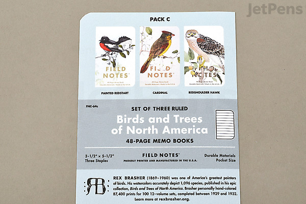Field Notes For Birds Examples Field Notes Birds and Trees of North America Memo Books - Pack C - 3.5 ...