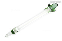Clarto Lavie Glass Pen - Tokyo Daruma Frog with Green Tip - CLARTO PJ10004596 Clarto Lavie Glass Pen - Tokyo Daruma Frog with Green Tip - CLARTO PJ10004596